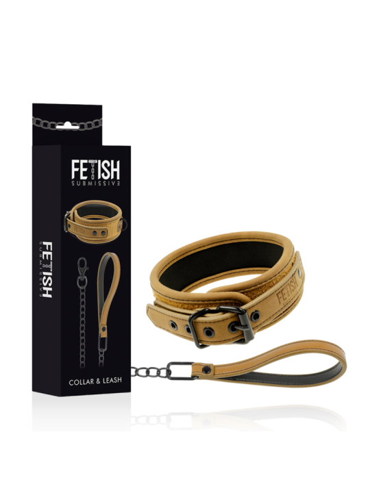 COLLARE SOTTOMISSIVO DI ORIGINE FETISH CON GUINZAGLIO COLLARE SOTTOMISSIVO DI ORIGINE FETISH CON GUINZAGLIO