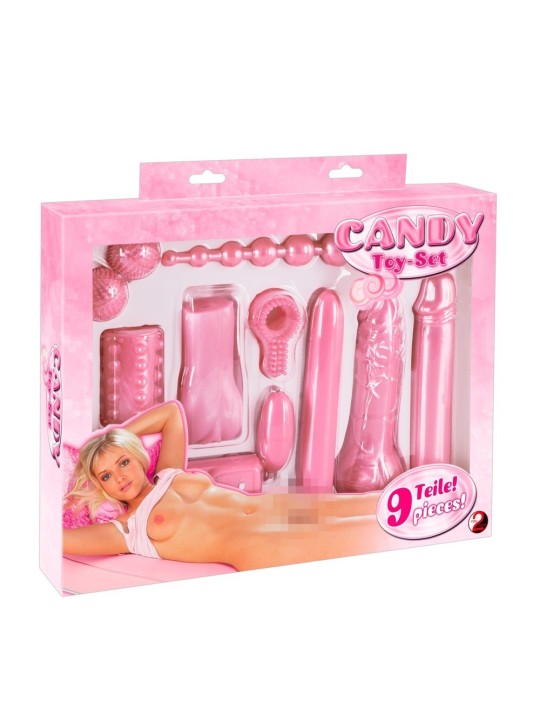 KIT DEL PIACERE 9 PEZZI "CANDY TOY" ROSA KIT DEL PIACERE 9 PEZZI "CANDY TOY" ROSA