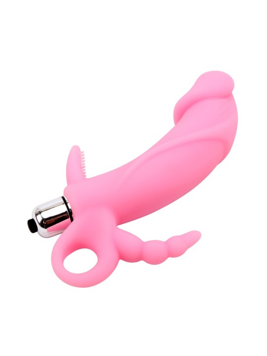 STIMOLATORE VIBRANTE PUNTO G E CLITORIDE \"VENUS\" ROSA