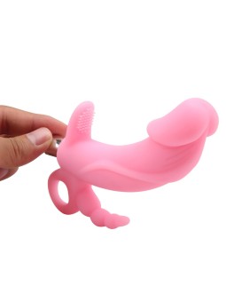 STIMOLATORE VIBRANTE PUNTO G E CLITORIDE \"VENUS\" ROSA