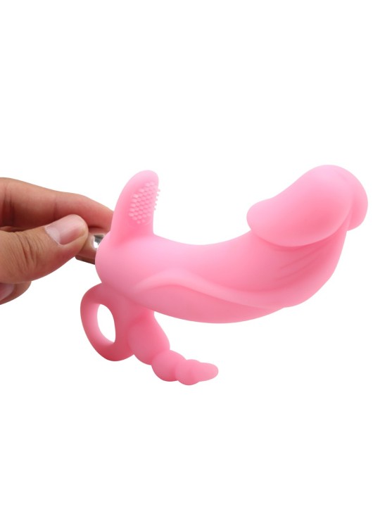 STIMOLATORE VIBRANTE PUNTO G E CLITORIDE \"VENUS\" ROSA
