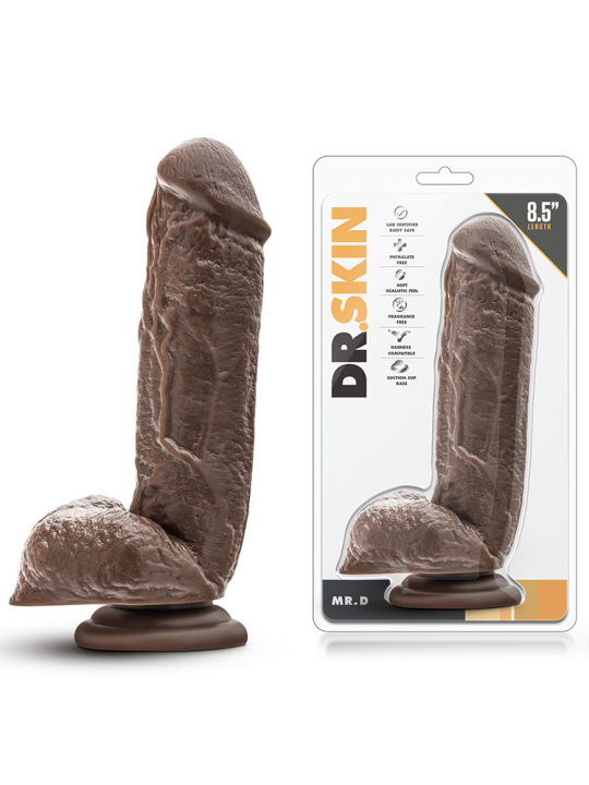 FALLO REALISTICO "DR. SKIN MR D COCK 8.5" CHOCOLATE FALLO REALISTICO "DR. SKIN MR D COCK 8.5" CHOCOLATE